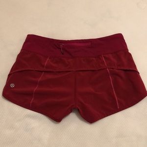 Lululemon Speed Up Shorts - size 4